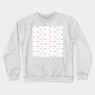 Dachshund Pastel Pattern Big Crewneck Sweatshirt